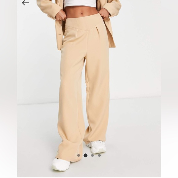 NEW ASOS Unique 21 6P Petite Small trouser wide pants - Picture 2 of 4